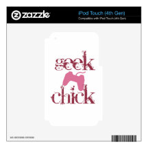 Geek chick iPod touch 4G decal