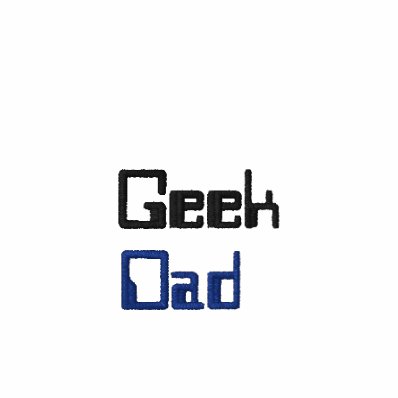 Geek Dad embroidered t shirt Polos