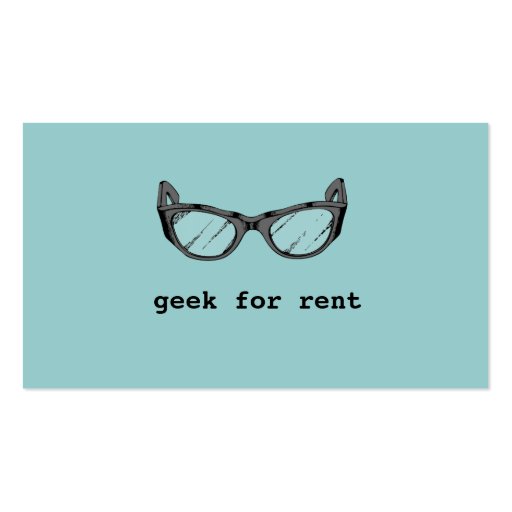 Geek For Rent, Mobile App Developer Business Card