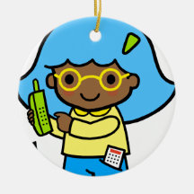 geek girl 1 christmas ornaments