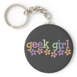 Geek Girl Daisies keychains