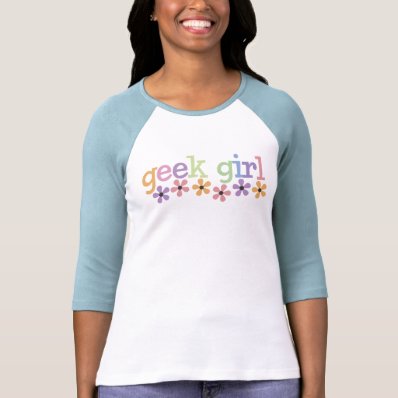 Geek Girl Daisies Tshirts