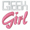 Geek Girl Embroidered Polo Shirt embroidered shirts