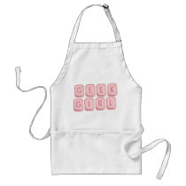 Geek Girl Pink Keyboard aprons by koncepts Geek Girl Pink Keyboard aprons
