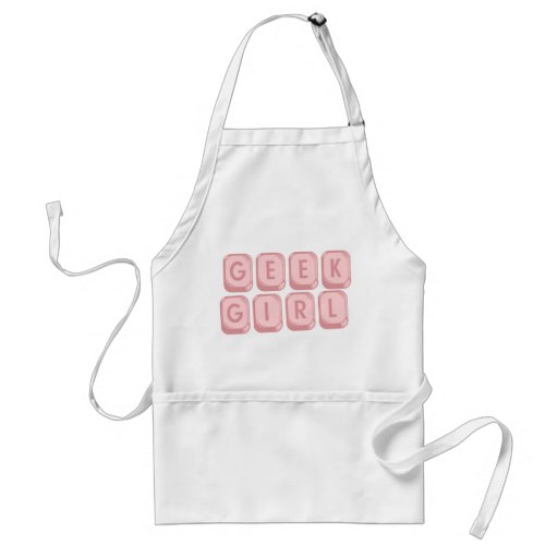 Geek Girl Pink Keyboard Aprons