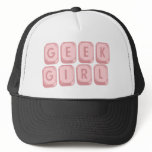 Geek Girl Pink Keyboard hats