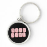 Geek Girl Pink Keyboard keychains