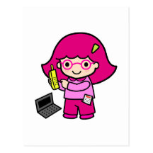 geek girl postcards