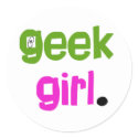 Geek Girl stickers by geek_gear Geek Girl stickers
