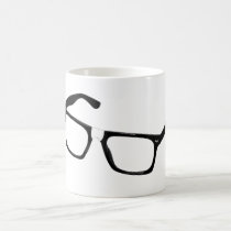 geek, glasses, funny, nerd, internet, memes, geek glasses, cool, humor, fun, original, mug, Krus med brugerdefineret grafisk design