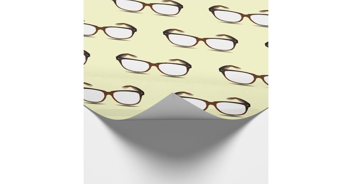 GEEK GLASSES PATTERN Wrapping Paper | Zazzle