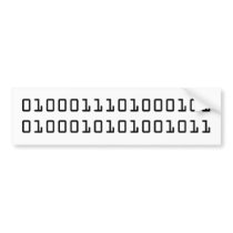 "GEEK" in binary code bumper stickers