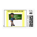 geek joke postage stamp