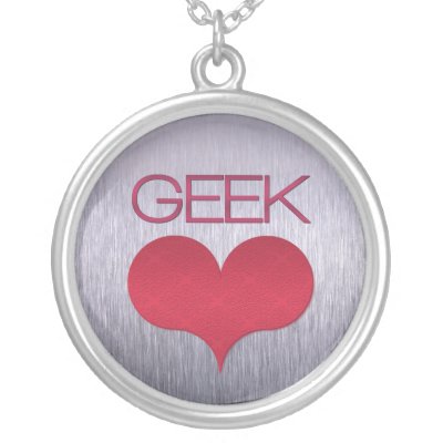 Geek Love (Heart) Necklace, Dark Pink by Superstarbing