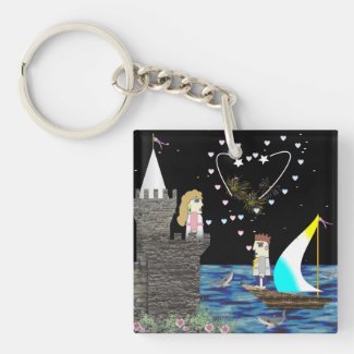 Geek Love Old Game School Custom Keychain