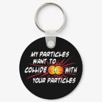 Geek Love Particles keychains