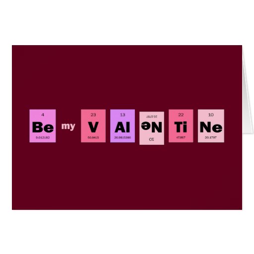 Geek Nerd Science Be My Valentine Card Zazzle