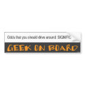Geek On Board #2 bumper stickers