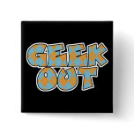 Geek Out Argyle Text Design Buttons