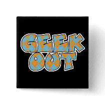 Geek Out Argyle Text Design buttons by geekme Geek Out Argyle Text Design buttons