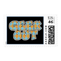 Geek Out Argyle Text Design postage by geekme Geek Out Argyle Text Design postage