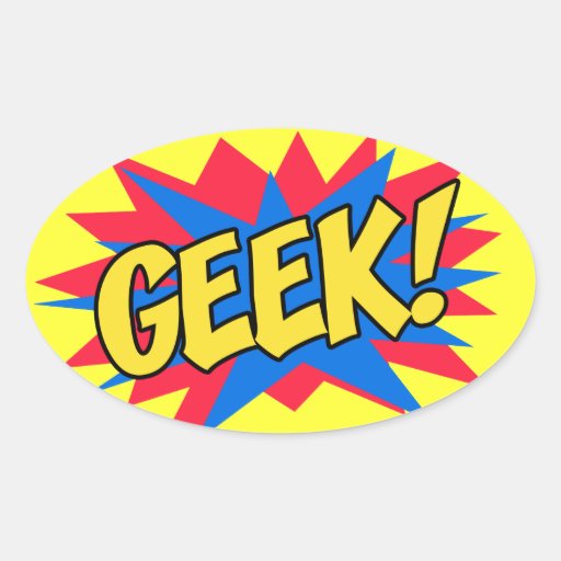 GEEK OVAL STICKER | Zazzle