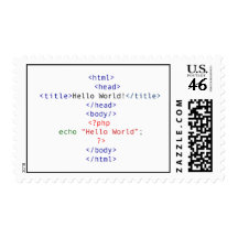 Geek php Greeting Postage Stamps