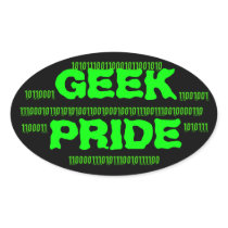 GEEK PRIDE OVAL STICKER