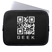 Geek QR Barcode Computer Sleeve