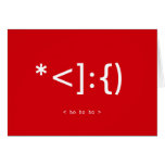 Geek Santa Emoticon Christmas card