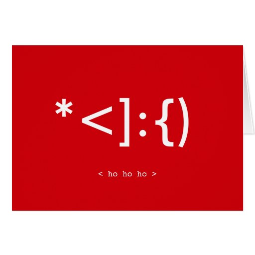 geeky card santa emoticon card zazzle geeky card santa emoticon card zazzle