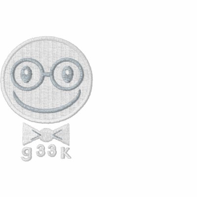 Geek Smile Embroidered Hoody by blackwhite