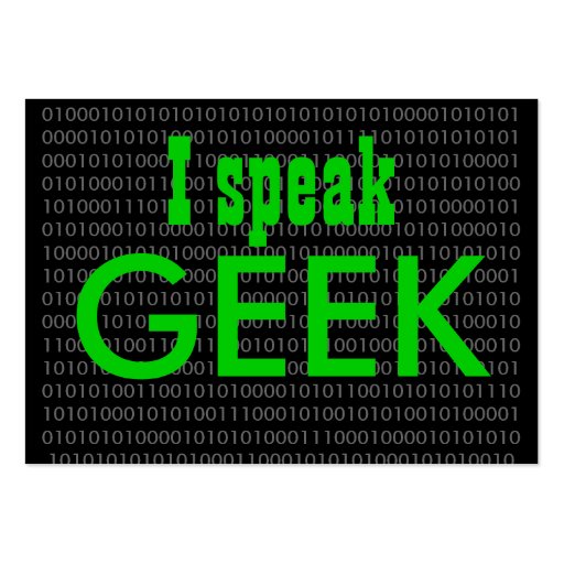 Geek speak 2 business card templates