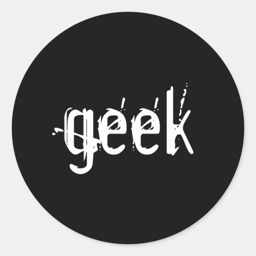 geek sticker Zazzle