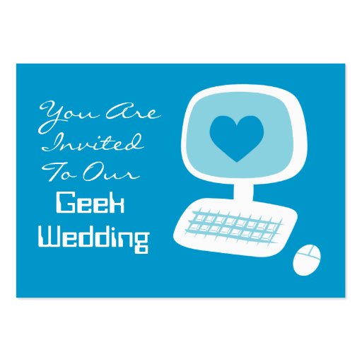 Geek Wedding Invitation Event Cards Business Card