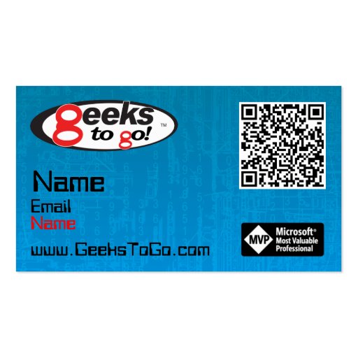 Geeks Card MVP Rich Business Card Templates (front side)