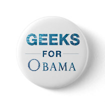 Geeks for Obama Button