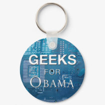 Geeks for Obama Keychain by obamastuff Geeks for Obama Keychain