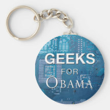 Geeks for Obama Keychain