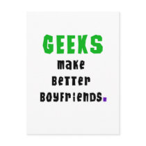 Geeks Make Better Boyfriends postcards by geek_gear Geeks Make Better Boyfriends postcards