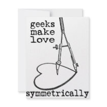 Geeks Make Love Symmetrically Custom Invitations