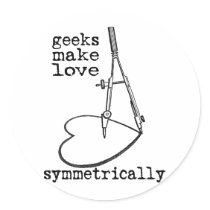Geeks Make Love Symmetrically Sticker