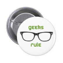 Geeks Rule Eyeglasses Button
