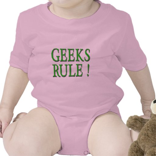 Geeks Rule !  Green Rompers