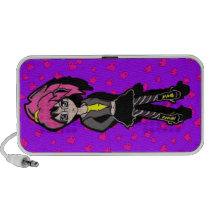 Geeky Anime Girl Doodle Speaker speakers