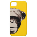 Geeky Chimp in Glasses Yellow iPhone 5 Case