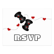 Geeky Gamers RSVP Postcard (Dark)