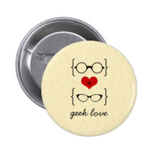 Geeky Glasses Button