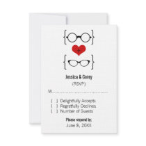 Geeky Glasses Response Card Custom Announcements