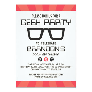 Nerd Birthday Invitations &amp; Announcements | Zazzle